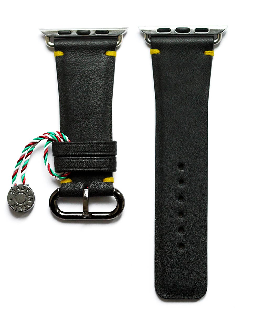 Black Napa leather strap (Apple Watch All Series)