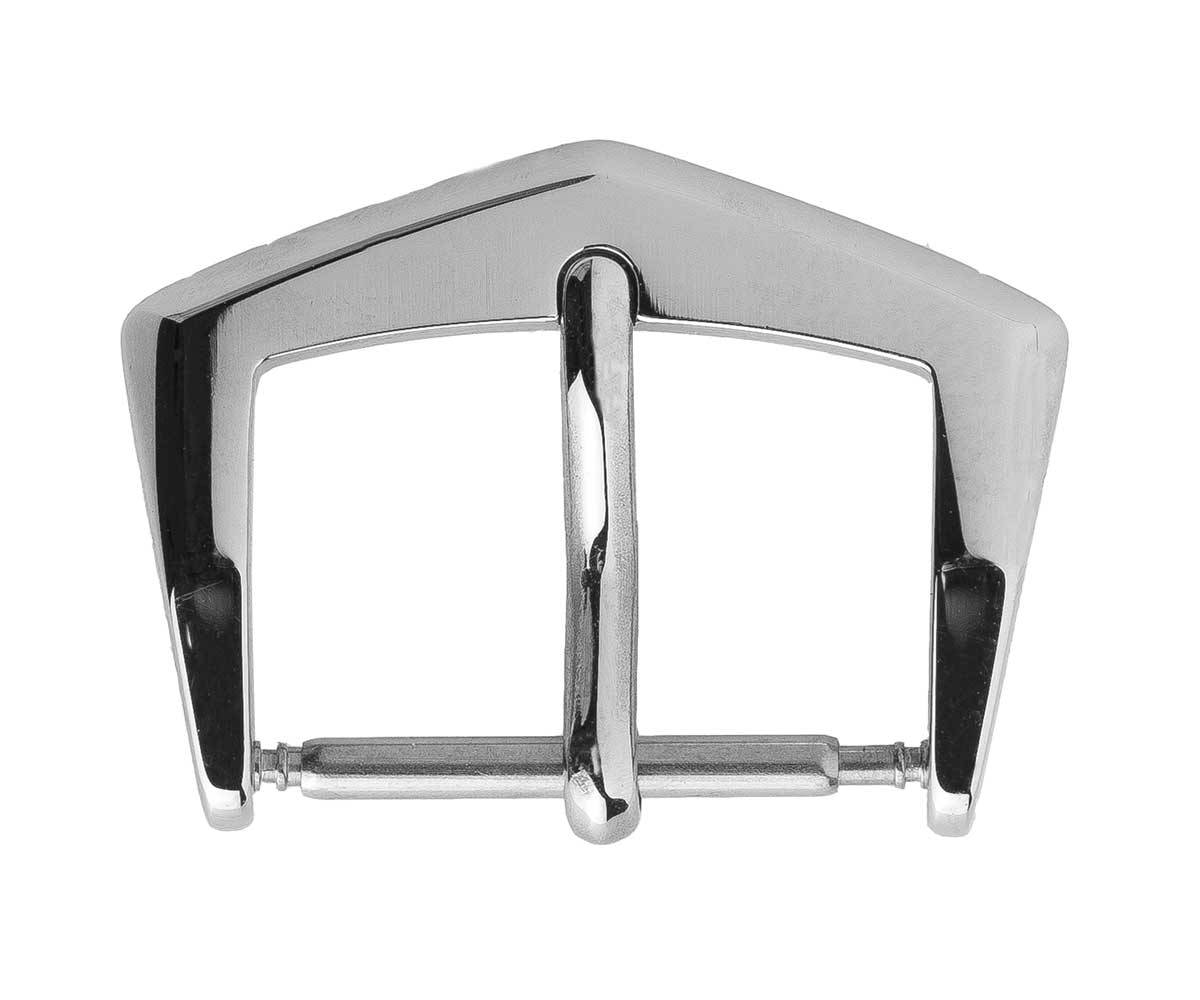 Stainless Steel High Grade Buckle 18mm. White Metal Color