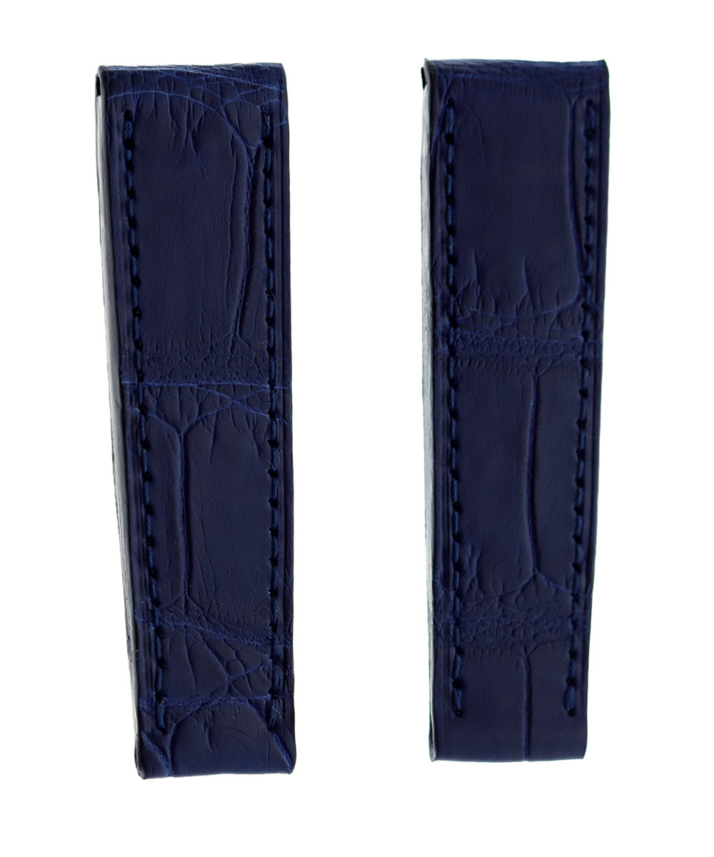 Rolex Cellini Prince style strap 20mm in Blue Petrol Alligator