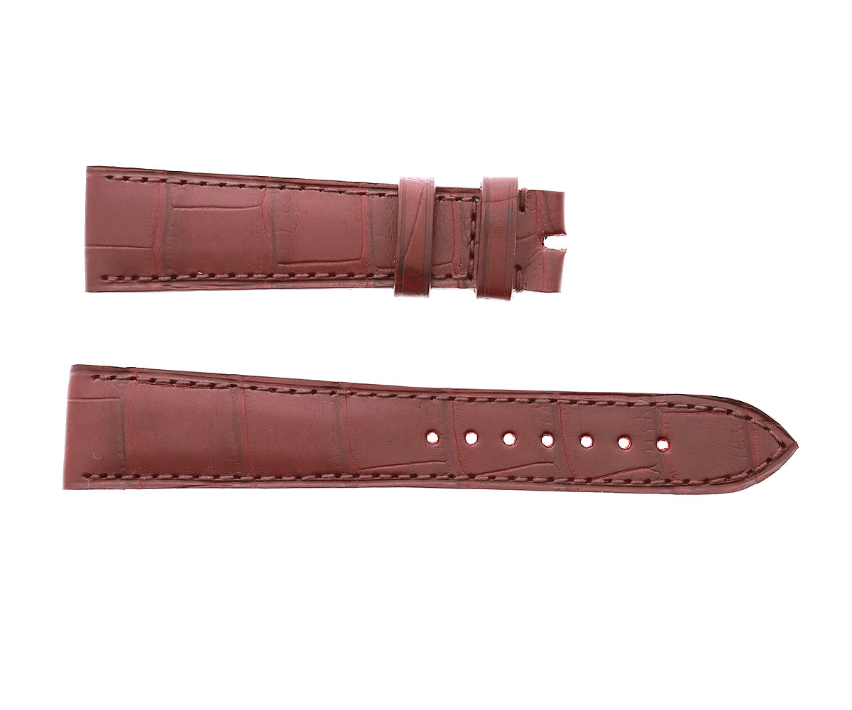 Classic Brown Mahogany Matte Alligator leather strap