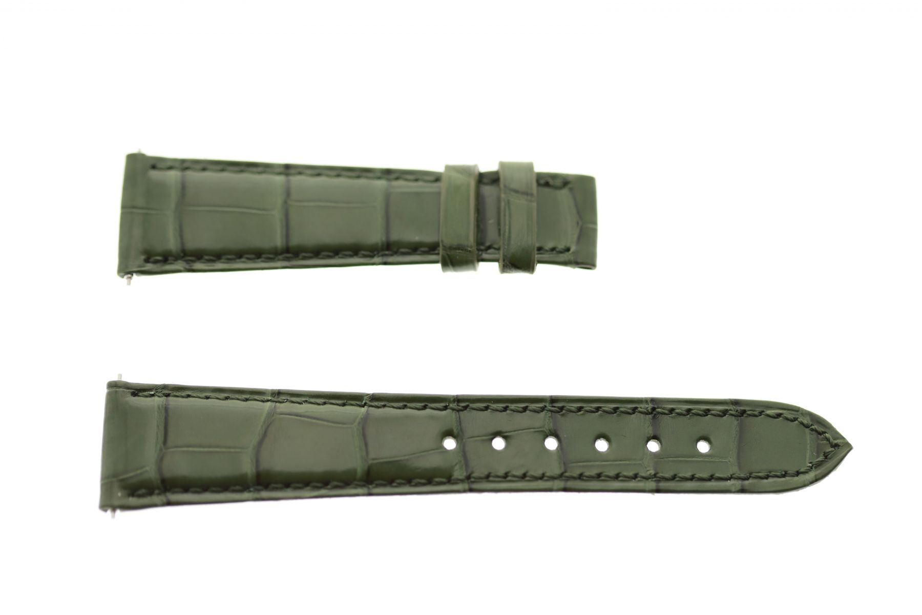 Green Vintage Alligator leather strap 21mm Patek Philippe 5320G style