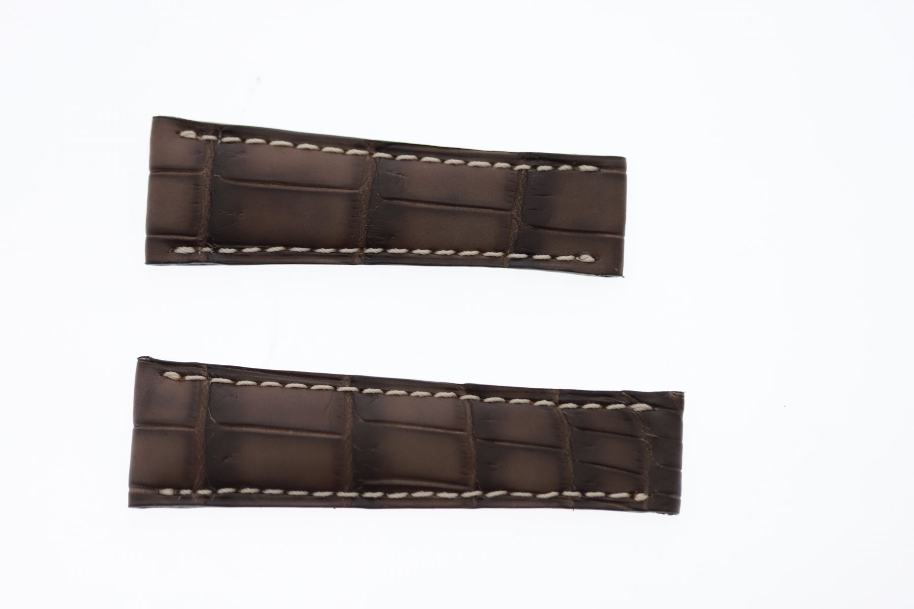 Vintage Wood Brown Alligator leather strap 20mm Rolex Daytona style