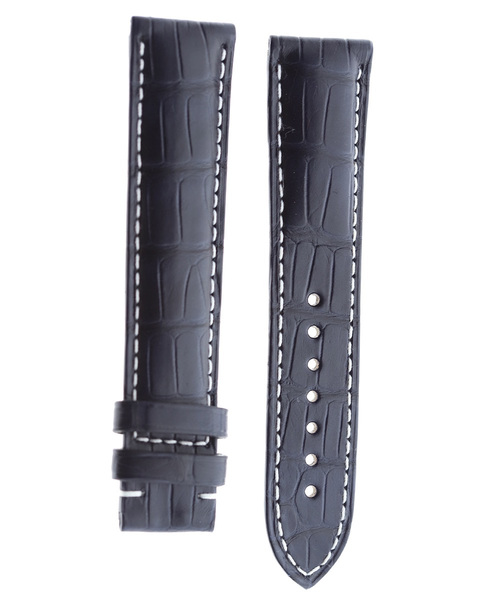 Navy Blue Alligator leather strap 20mm for Omega Speedmaster