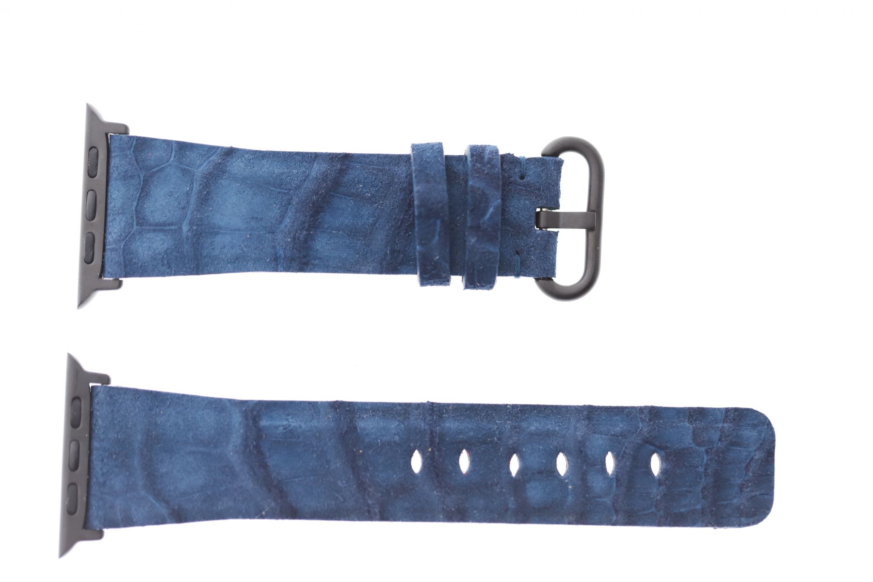 Blue Nubuck Alligator leather strap (Apple Watch All Series)