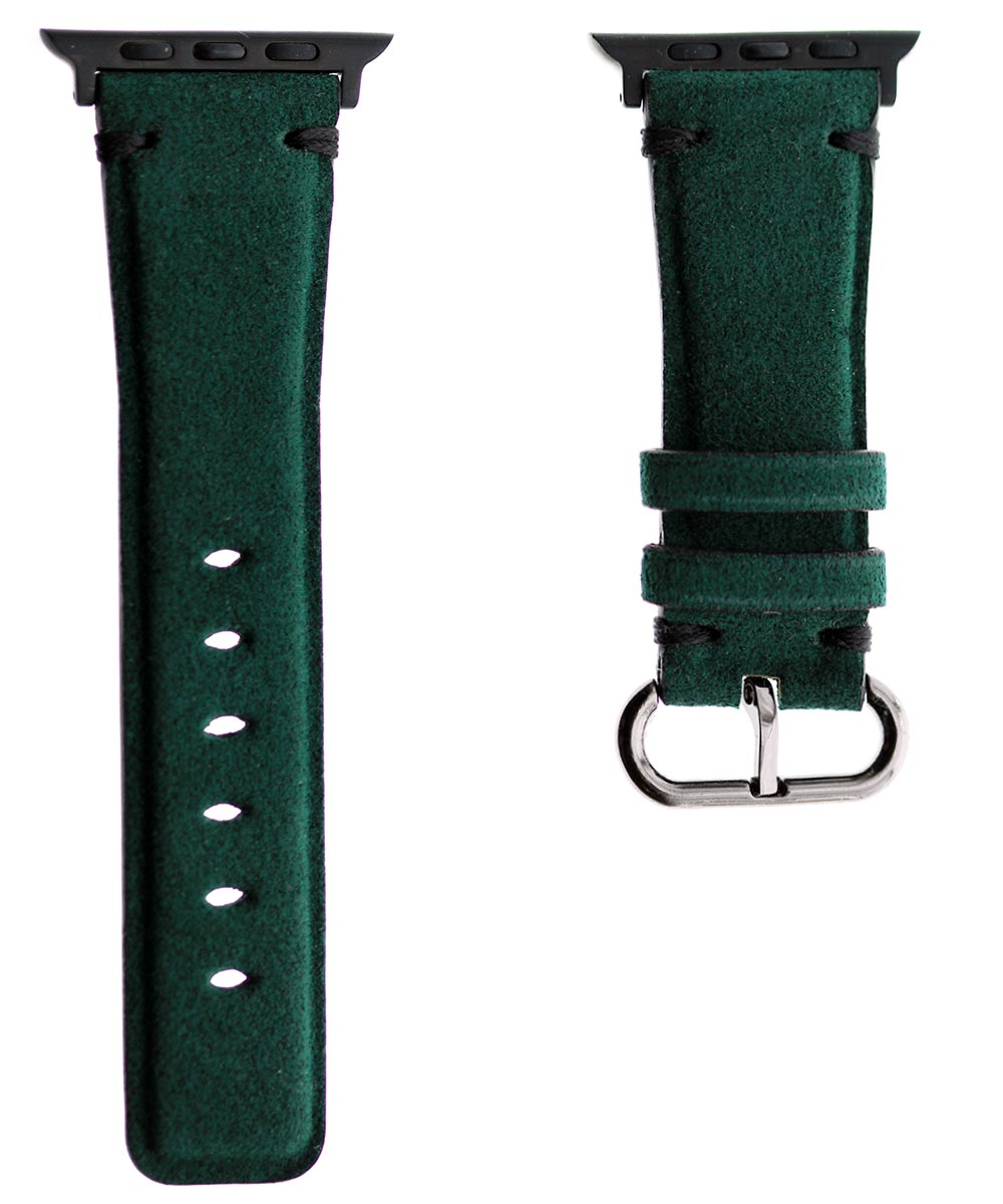 Emerald Green  Suede Leather Apple Watch Strap (All generations)