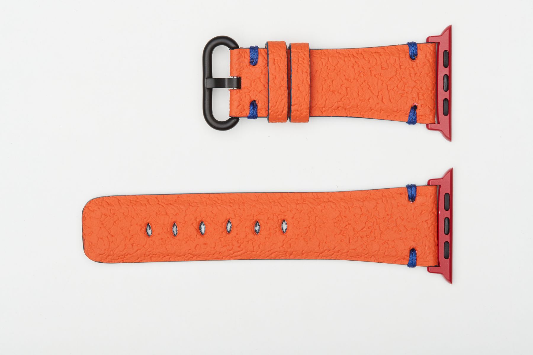 Textured Vegan Leather Strap (Apple Watch All Series) / ORANGE