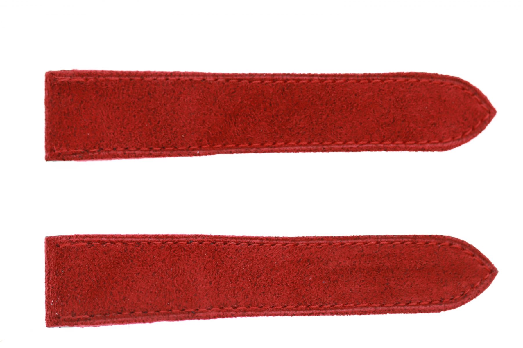 Red Alcantara strap for Cartier Santos 100 XL