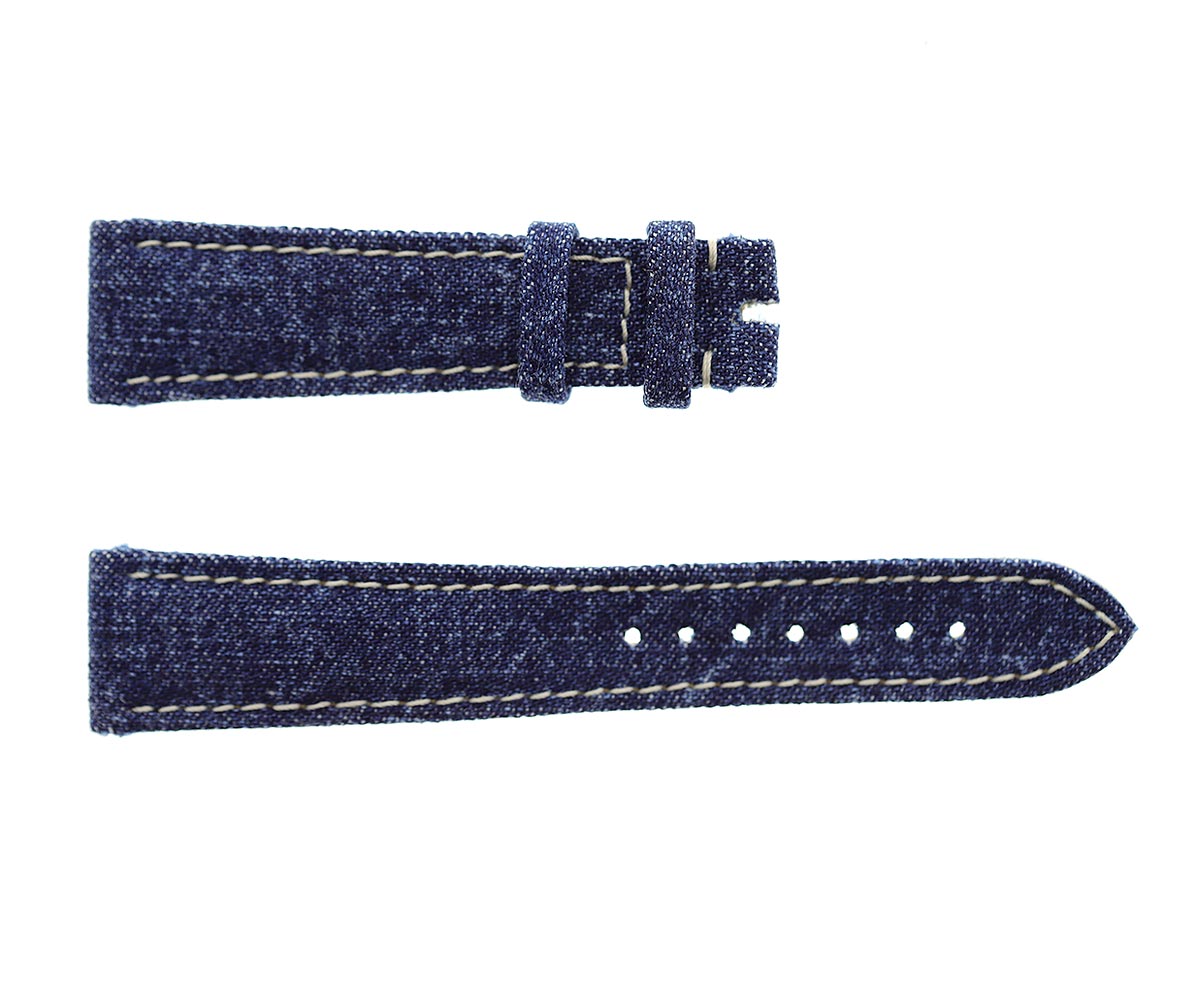 Japanese Denim Watch strap 20mm / Boston / Beige Stitching