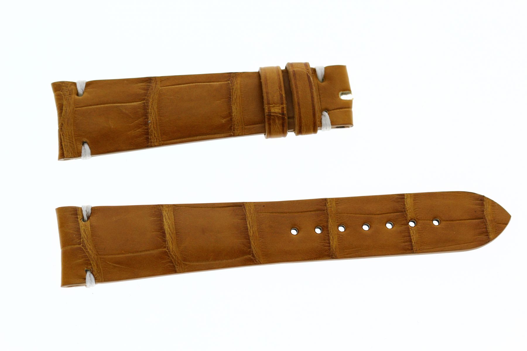 Honey Brown Matte Alligator leather strap 20mm F.P.Journe style