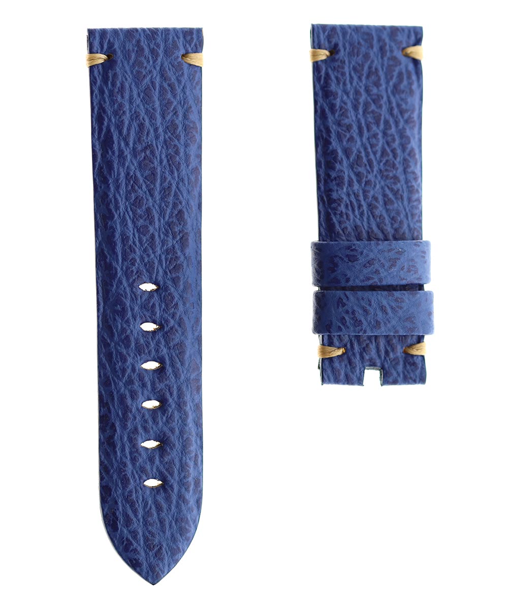 Blue Shark leather strap 23mm for Blancpain timepieces