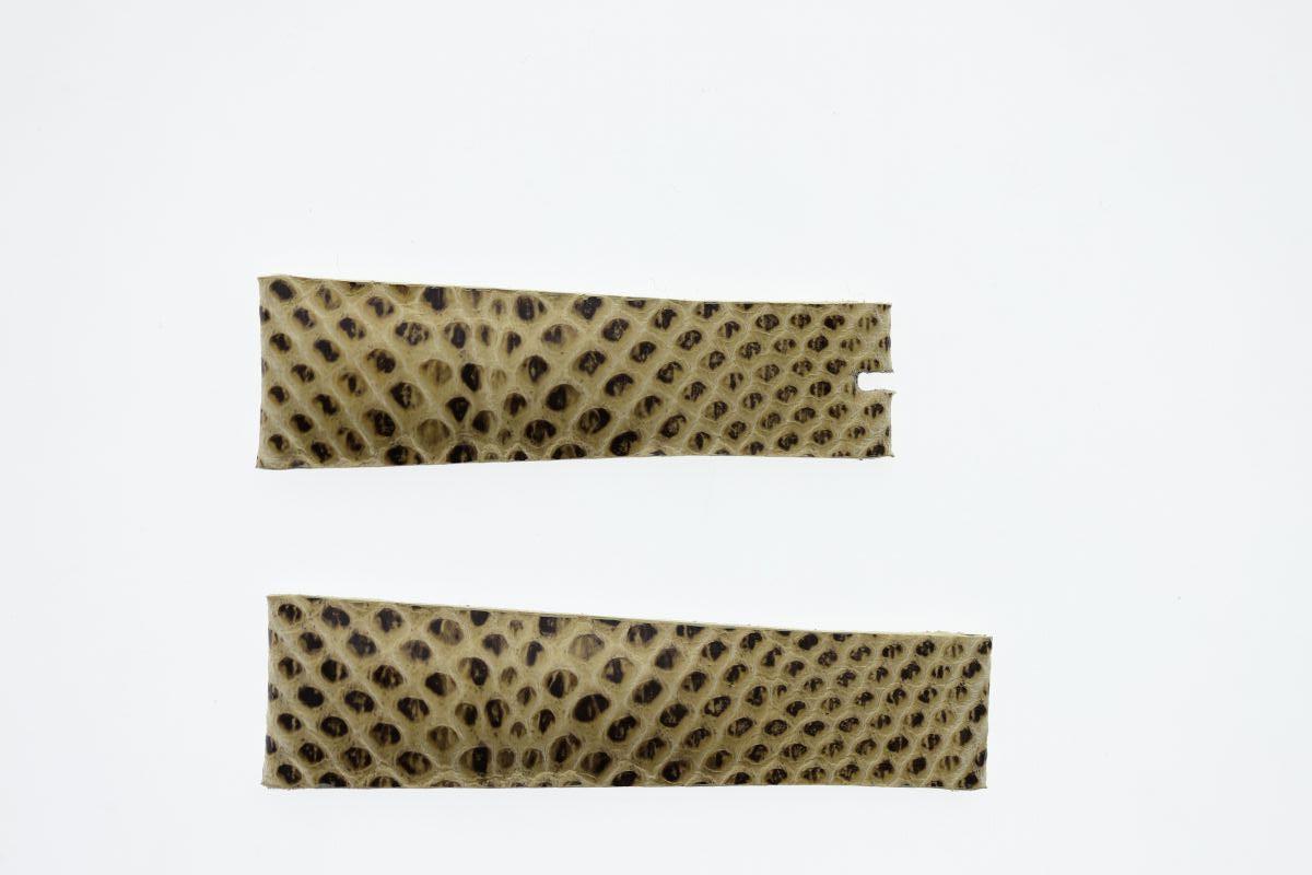 Ivory Exotic Karung Snake leather strap 20mm for Rolex Daytona