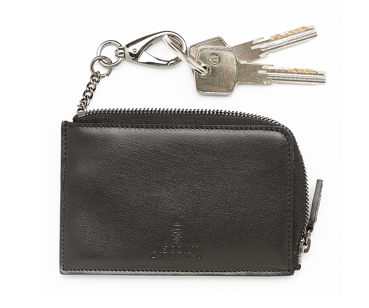 Italian Made MILANO MY KEY RING HOLDER In Superior Calf Leather by Visconti Milano