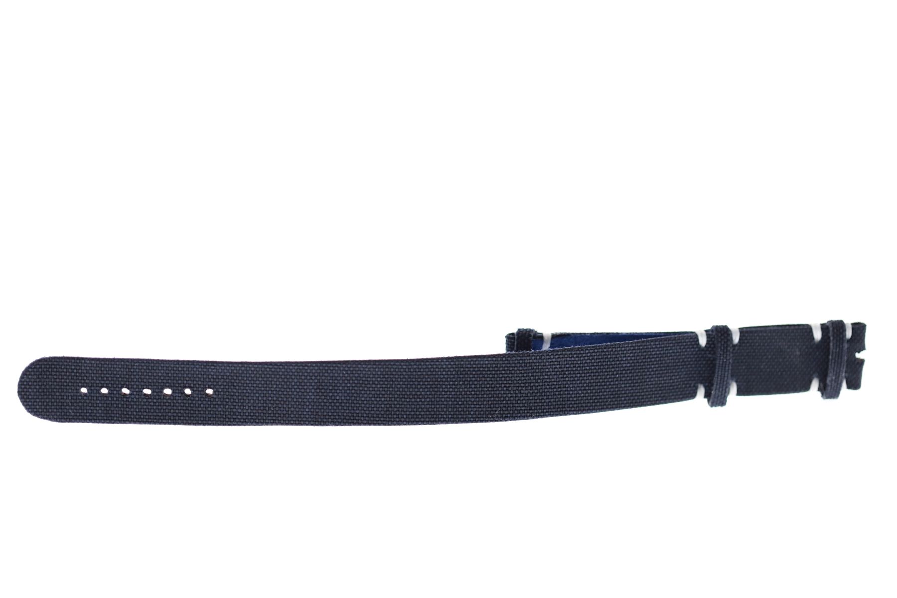 NATO 20mm or 22mm two pieces band in Blue Cordura fabric