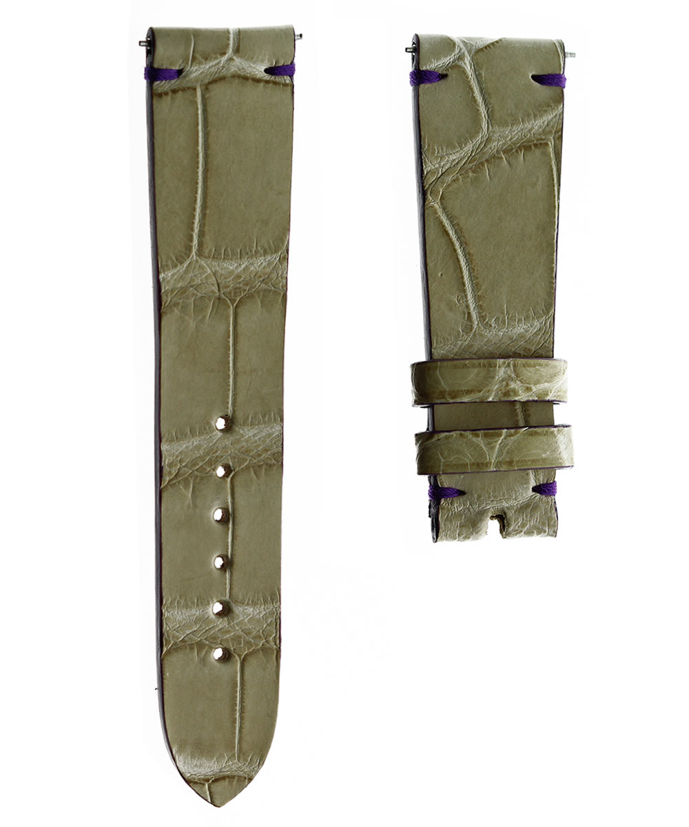 Pale Beige Alligator leather strap 20mm