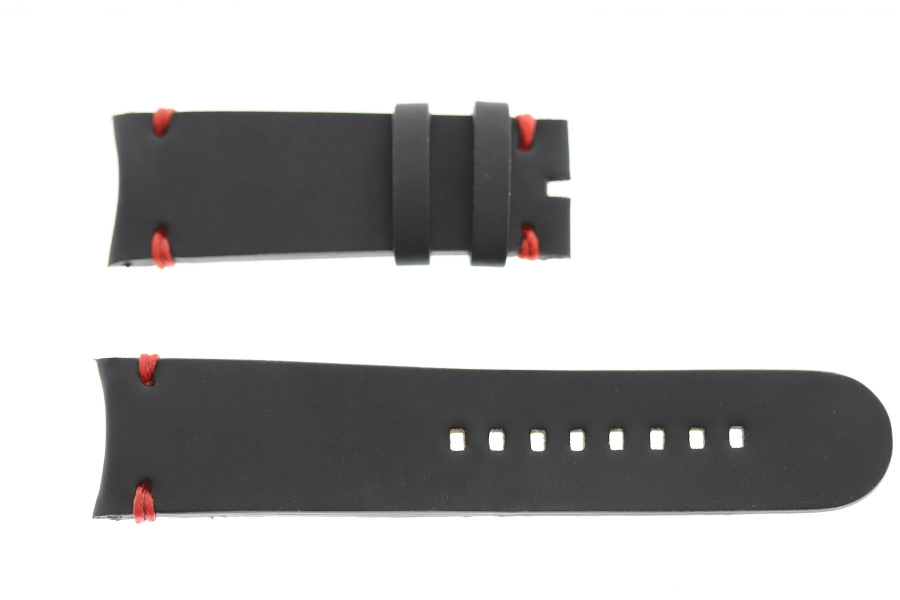 Ressence Type 5 style strap 24mm in Black Corn Vegan Leather