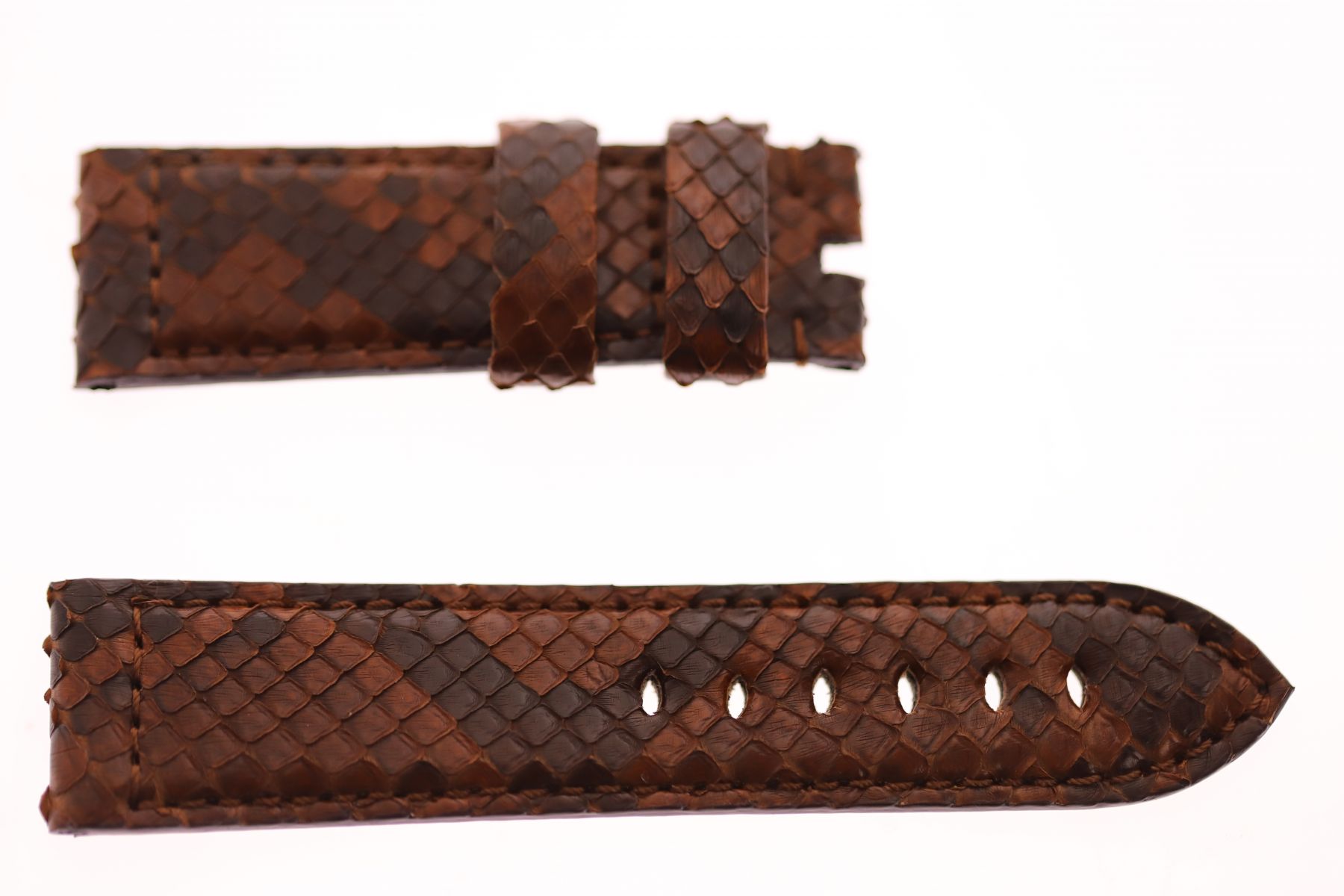 Himalayan Brown Exotic Original Python leather strap Panerai style