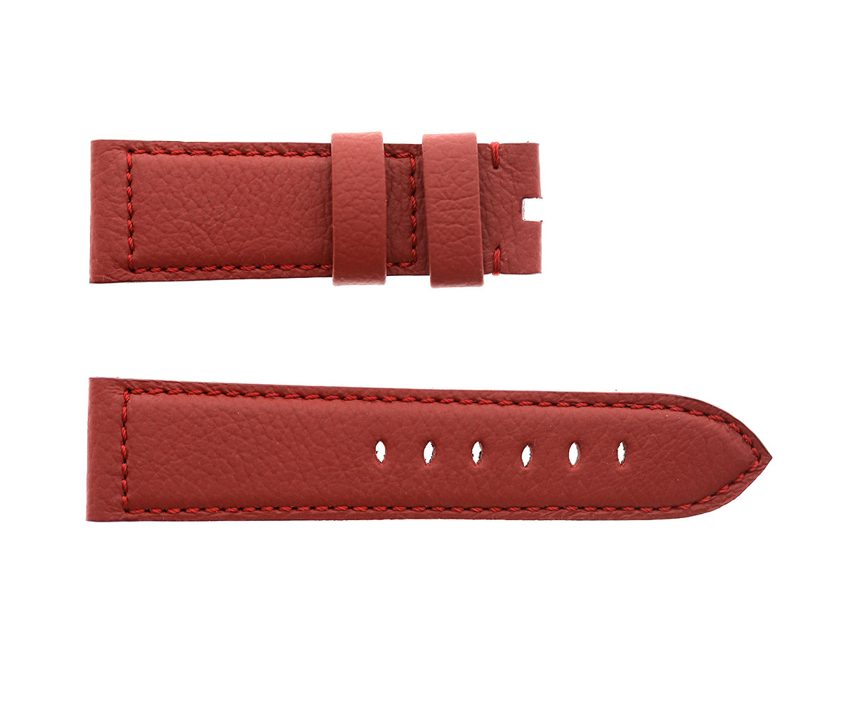 Cardinal Red (Dark) English Connolly leather strap for Panerai