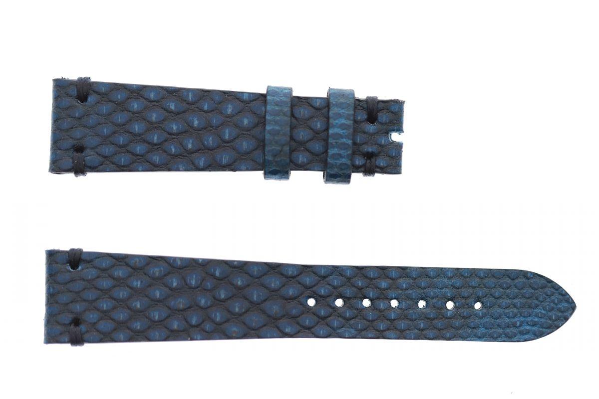 Pearl Blue Exotic Karung Reverse Snake leather strap 20mm Rolex Oyster style