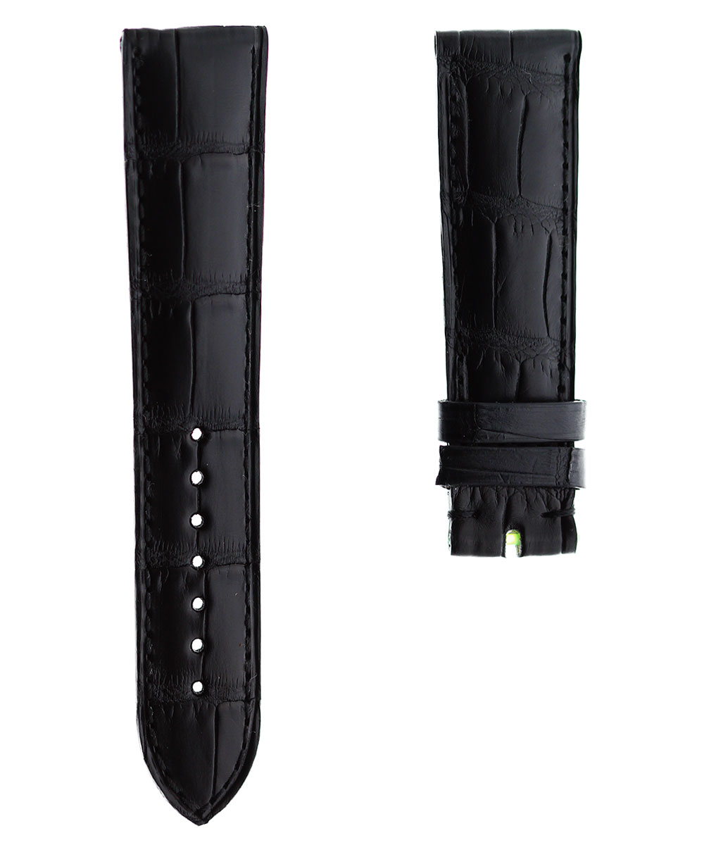 Black Alligator leather strap 21mm General style
