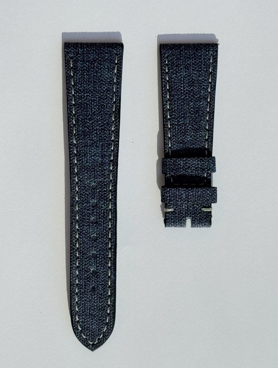 Denim Melange NEW Italian Vegan leather strap Patek Philippe 5330G style
