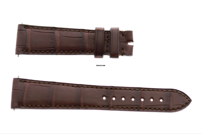 Impermeable Brown Alligator Leather strap 20mm Rolex Daydate, Dayjust style