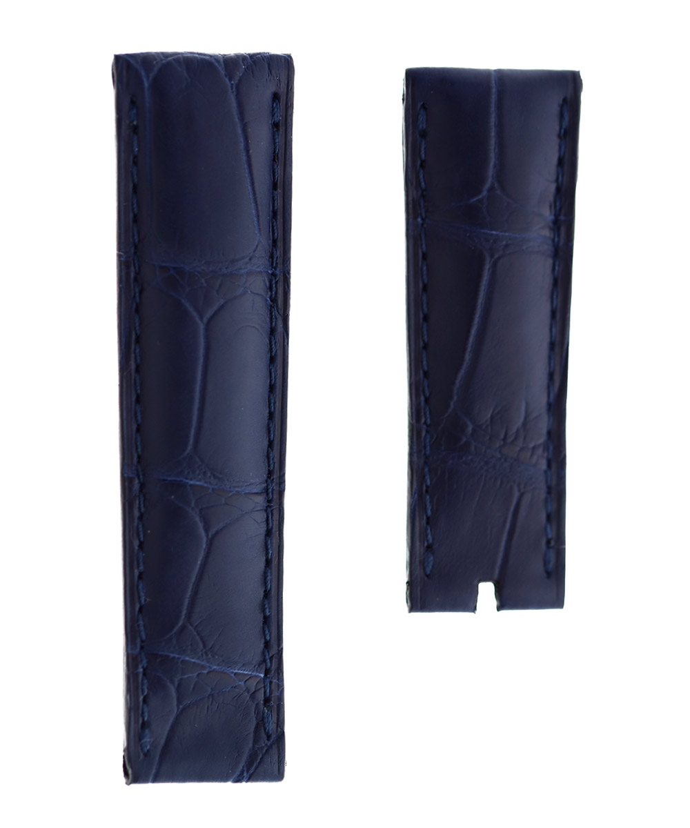 Blue Alligator Leather strap 21mm Rolex Sky-Dweller style