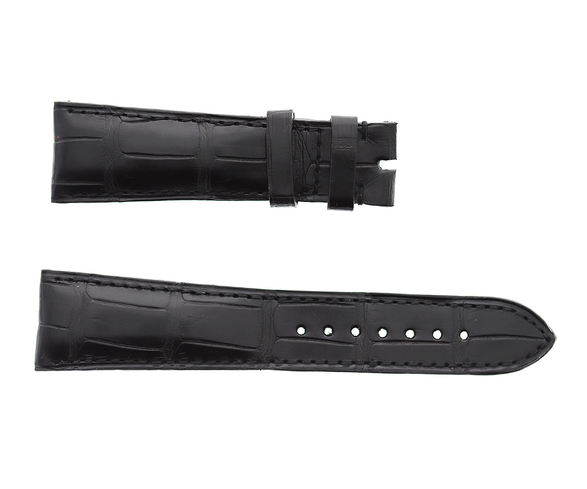 Black Matte Alligator leather strap 22mm Franck Muller Casablanca style