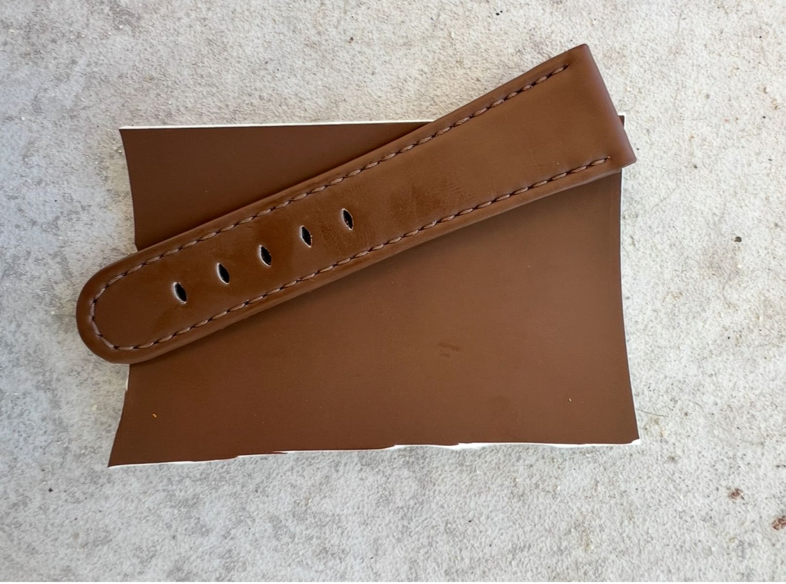 Coffee Bean Brown Rubberized Bio based Corn Leather Classic strap