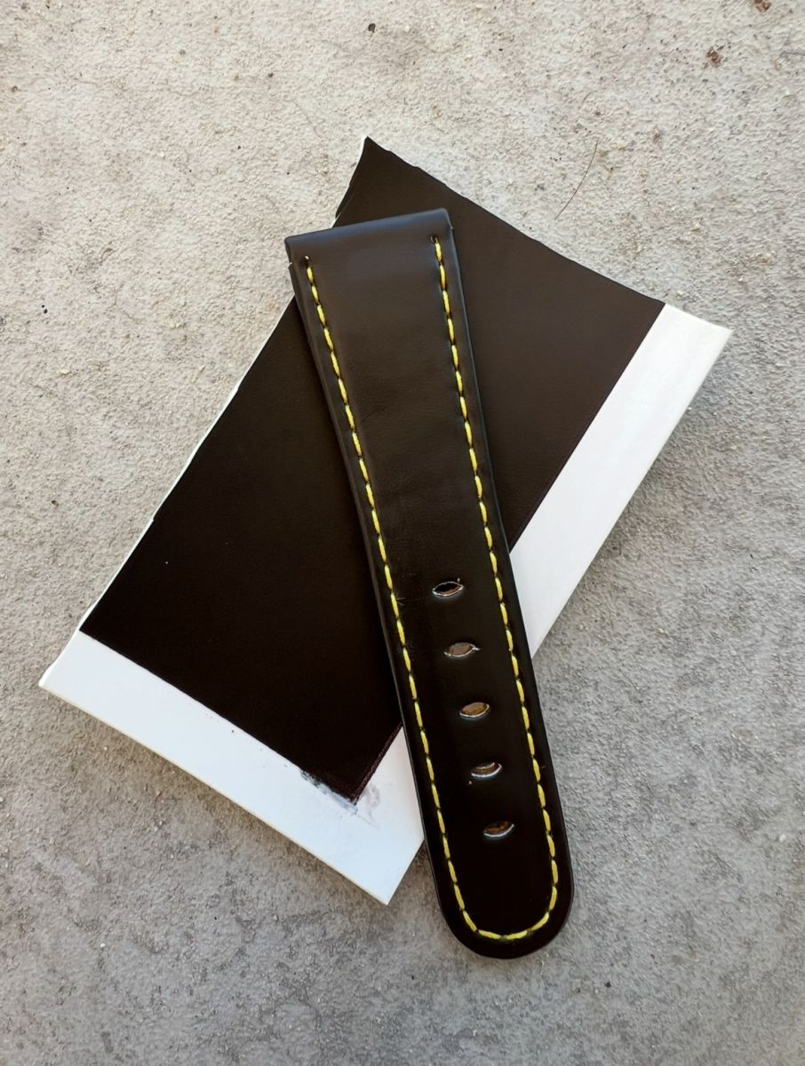 Espresso Brown Rubberized Bio based Corn Leather Classic strap