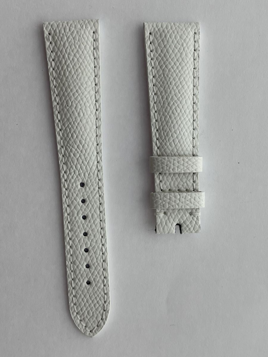 NJ331 White Epsom / Hermes leather Classic strap