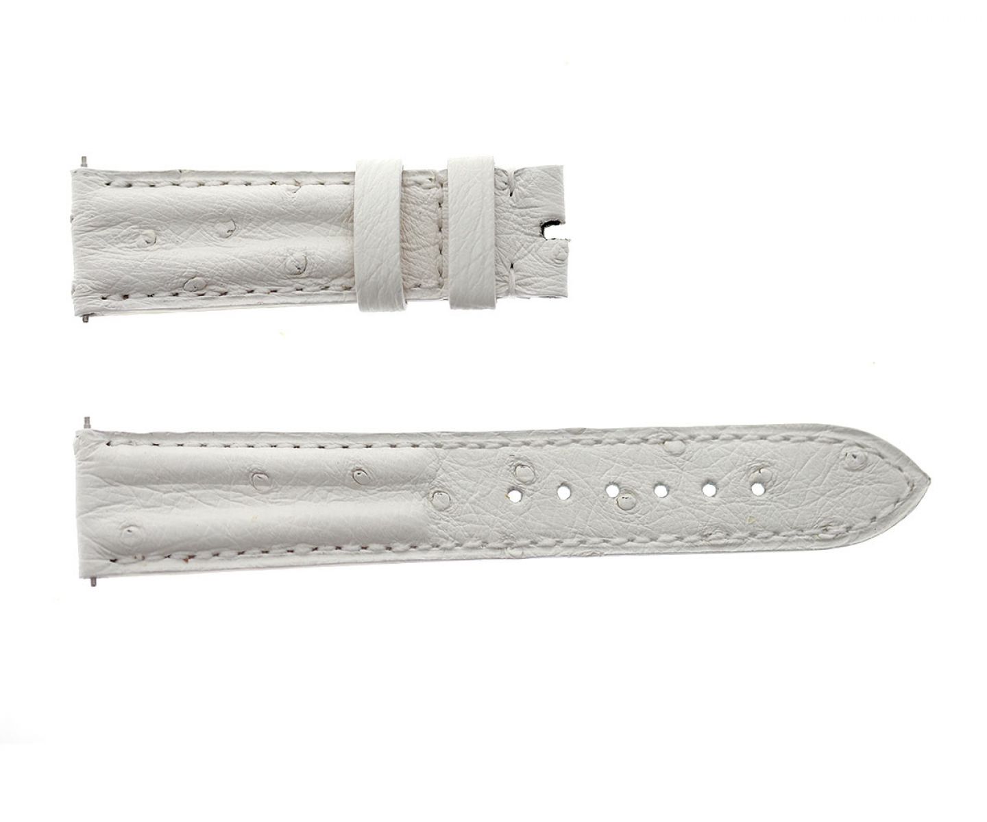 Jaeger LeCoultre Reverso Duo Ultra Thin Style strap 18 mm / Lady in White Ostrich leather