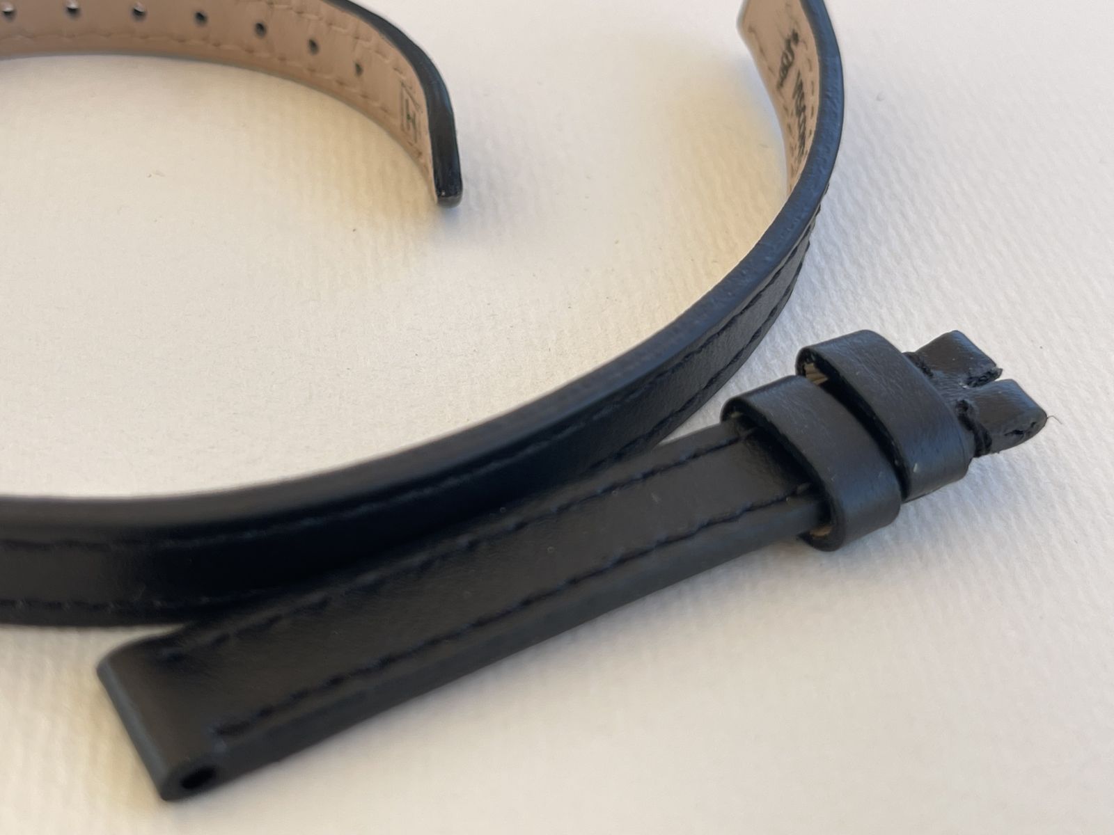 BVLGARI SERPENTI: Double Tour Replacement Watch strap in Black Calf Leather