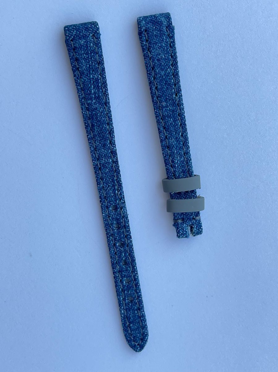 BVLGARI SERPENTI: Double Tour Replacement Watch strap in Blue Japanese Denim