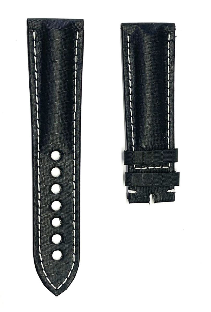 Black Eclipse Sailcloth Blancpain style strap 23mm