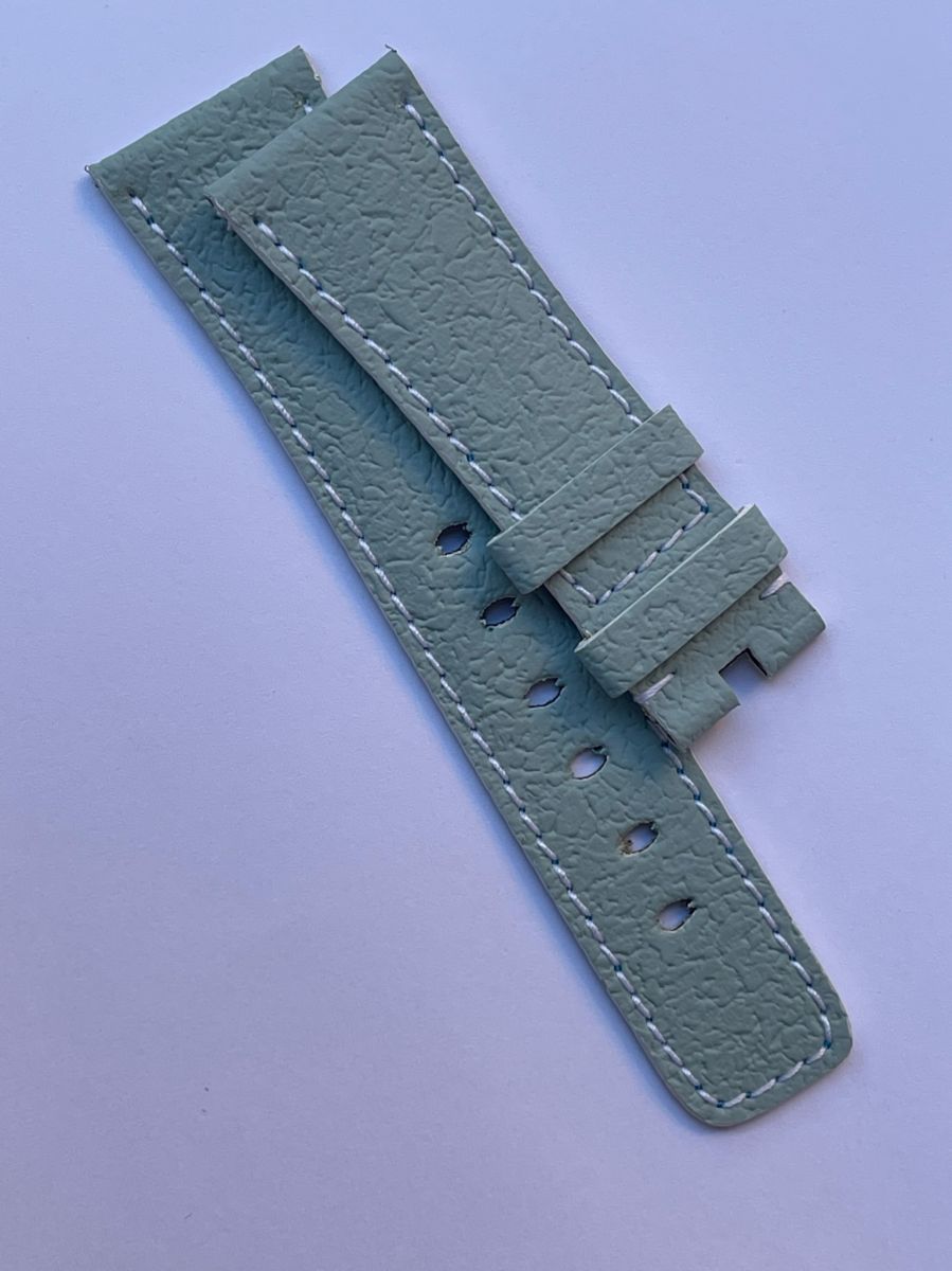 Cloud Blue Textured Vegan Leather Panerai style strap