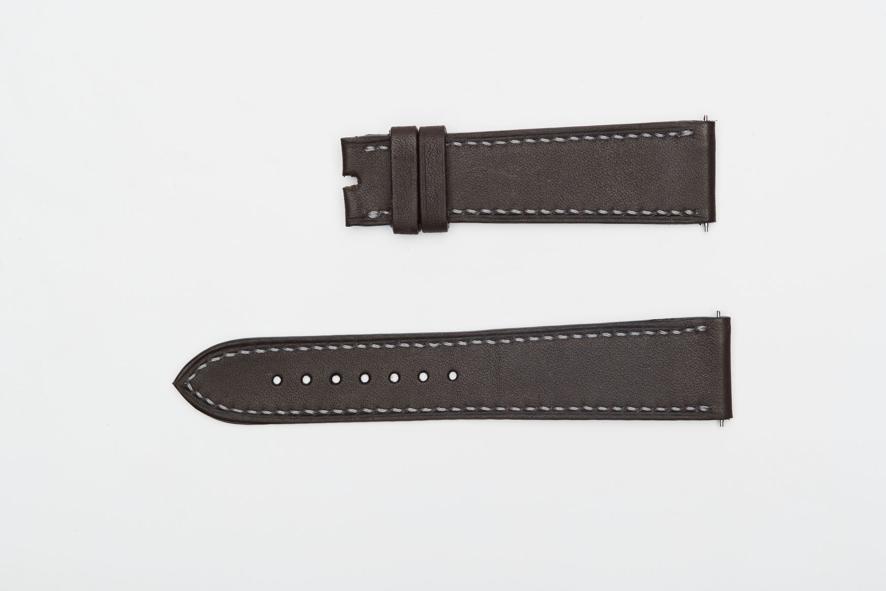 Dark Brown in Barenia / Luxury Hermes French calf leather strap 21mm Patek Philippe Calatrava style